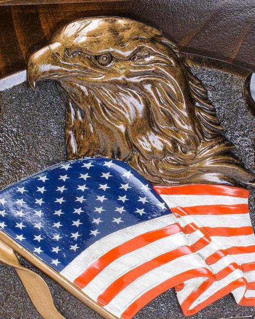 American Flag and Eagle Cremation Urn