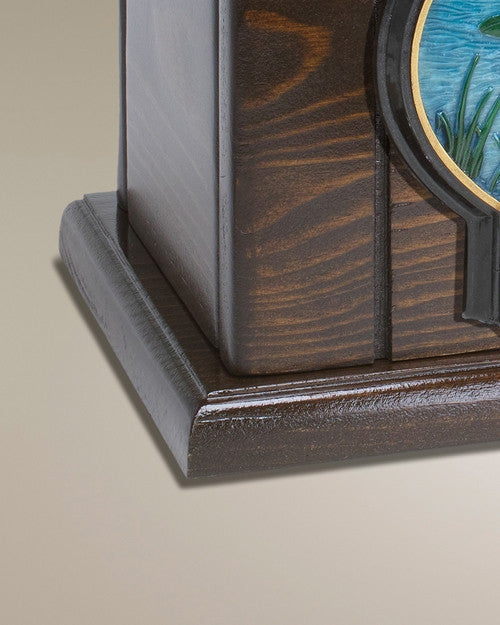 Bass Fishing Wood Cremation Urn
