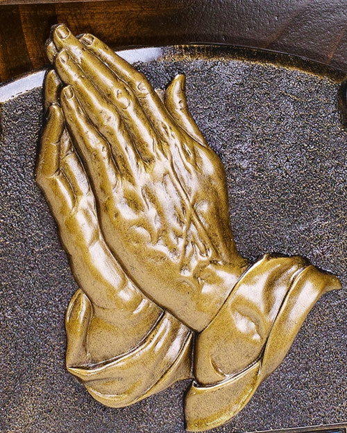 Praying Hands Wood Cremation Urn