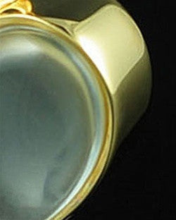 Gold Plated Clear Heart Keepsake Pendant