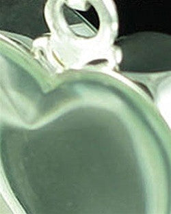 Sterling Silver Clear Heart Memorial Jewelry