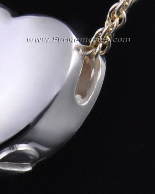 Sterling Silver Dedication Heart Ash Pendant