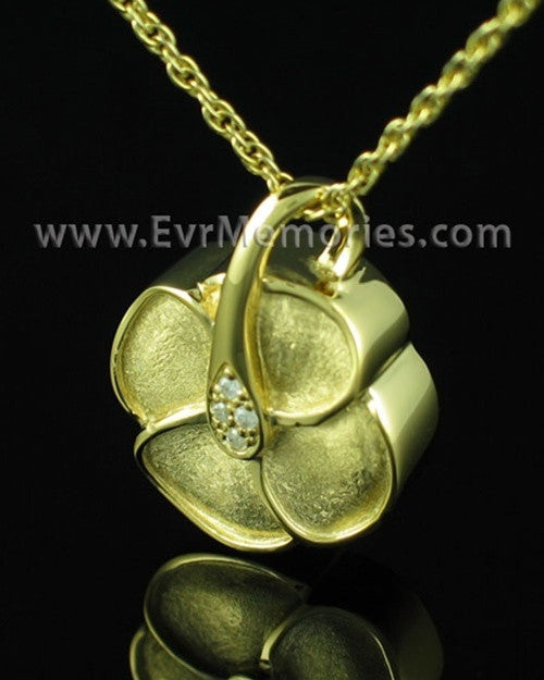 Gold Plated Clover Cremation Charm