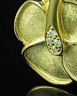 Gold Plated Clover Cremation Charm