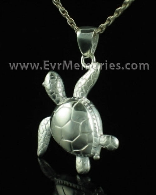 Sterling Silver Tortoise Necklace Urn