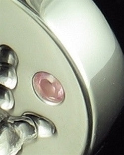 Sterling Silver Tiny Hand Pink Urn Pendant