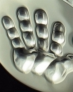 Sterling Silver Tiny Hand Blue Urn Pendant