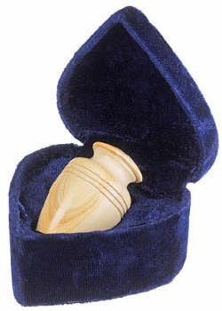 Teak Wood Marble Keepsake Urn