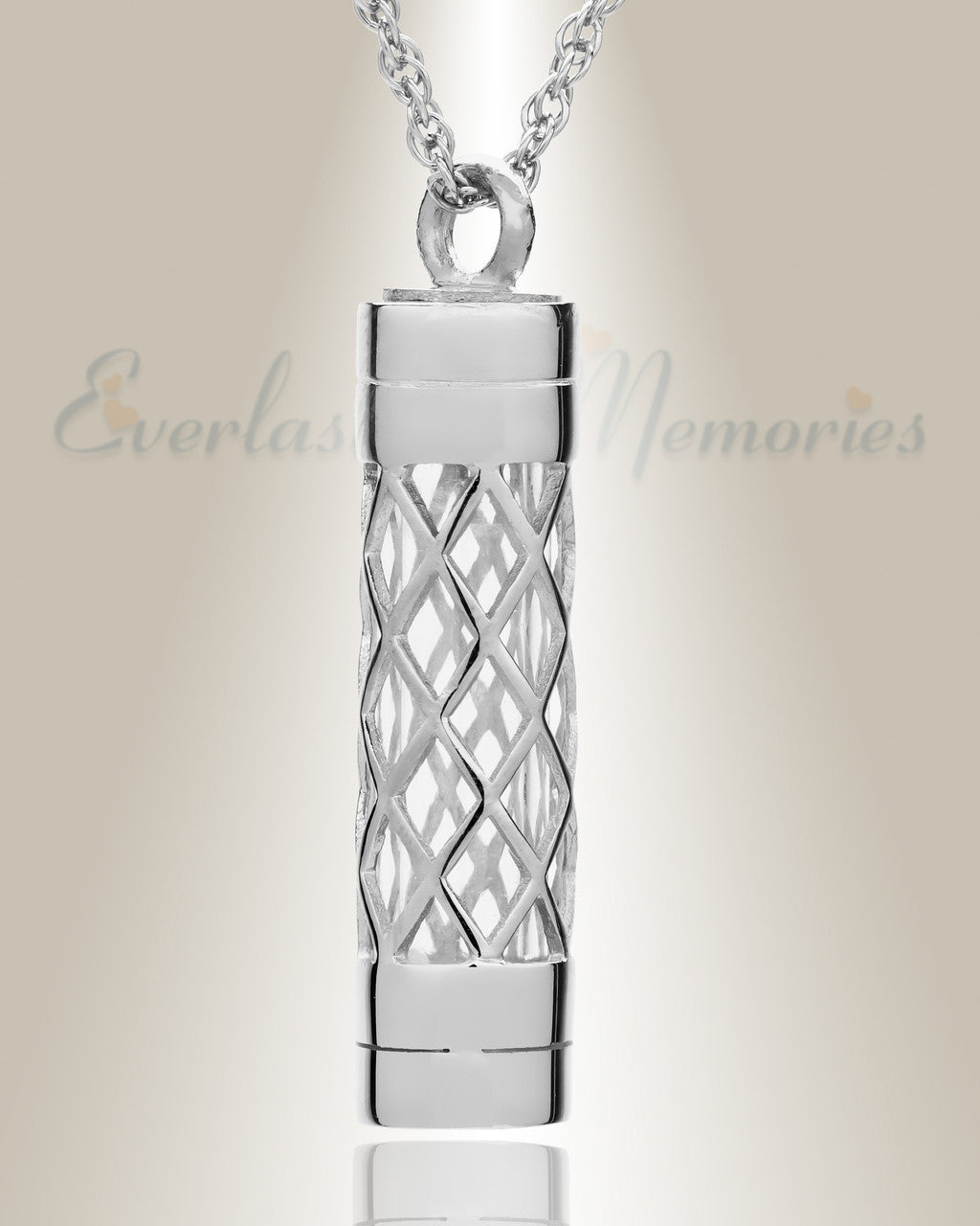 White Gold Adoration Memorial Locket
