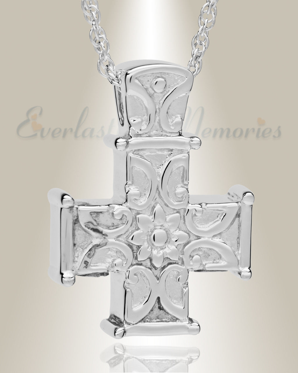 Silver Companion Memory Cross Funeral Jewelry