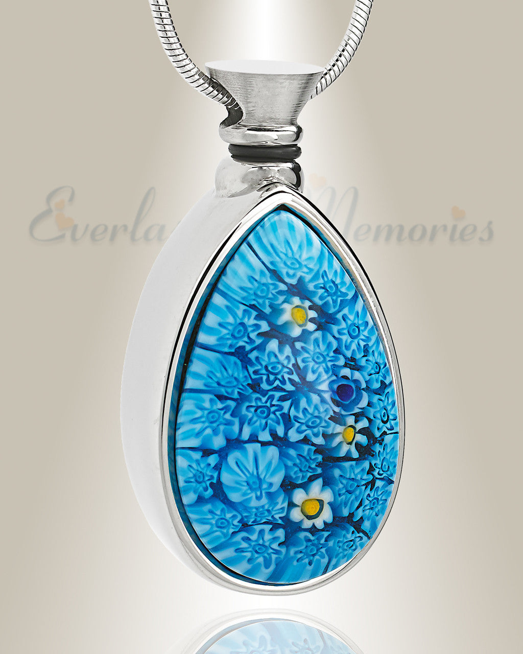 Boundless Blue Teardrop Cremation Jewelry