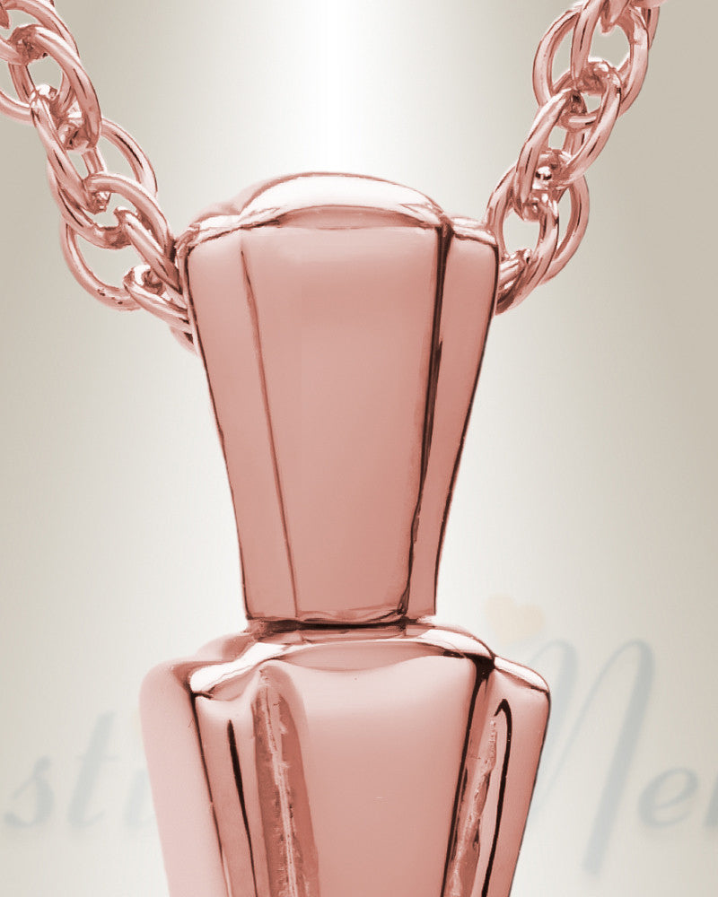 14K Rose Gold Antique Wrapped Cross Ashes Jewelry