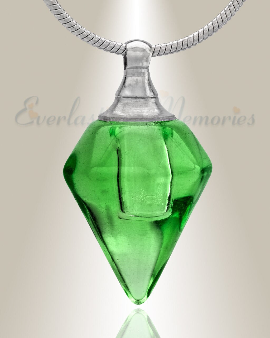 Glass Locket Green Tops Cremation Jewelry