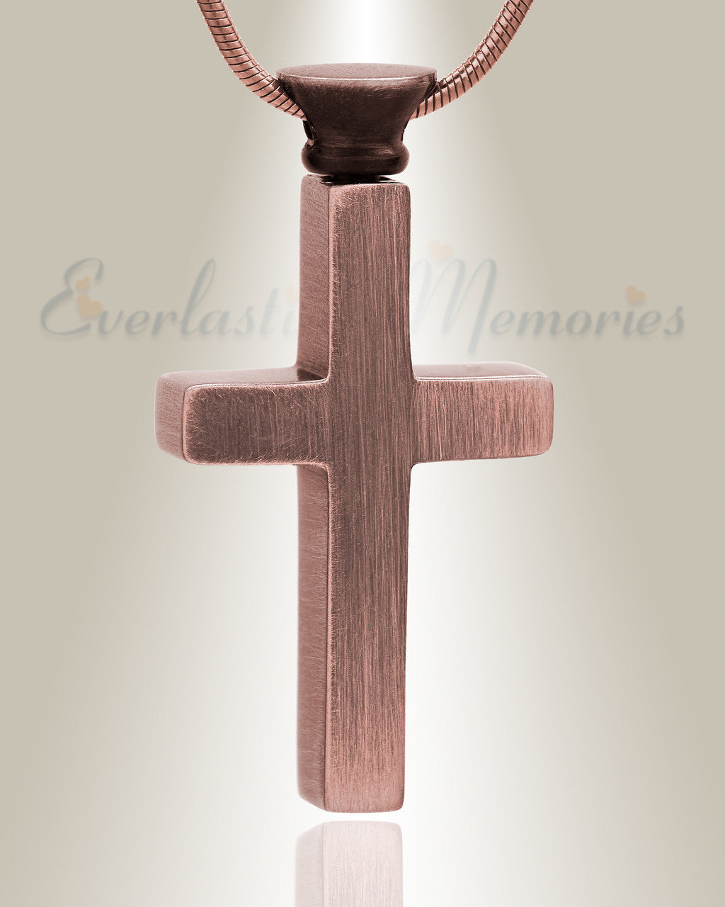 Forever Collection Antique Copper Remembrance Cross Locket Necklace