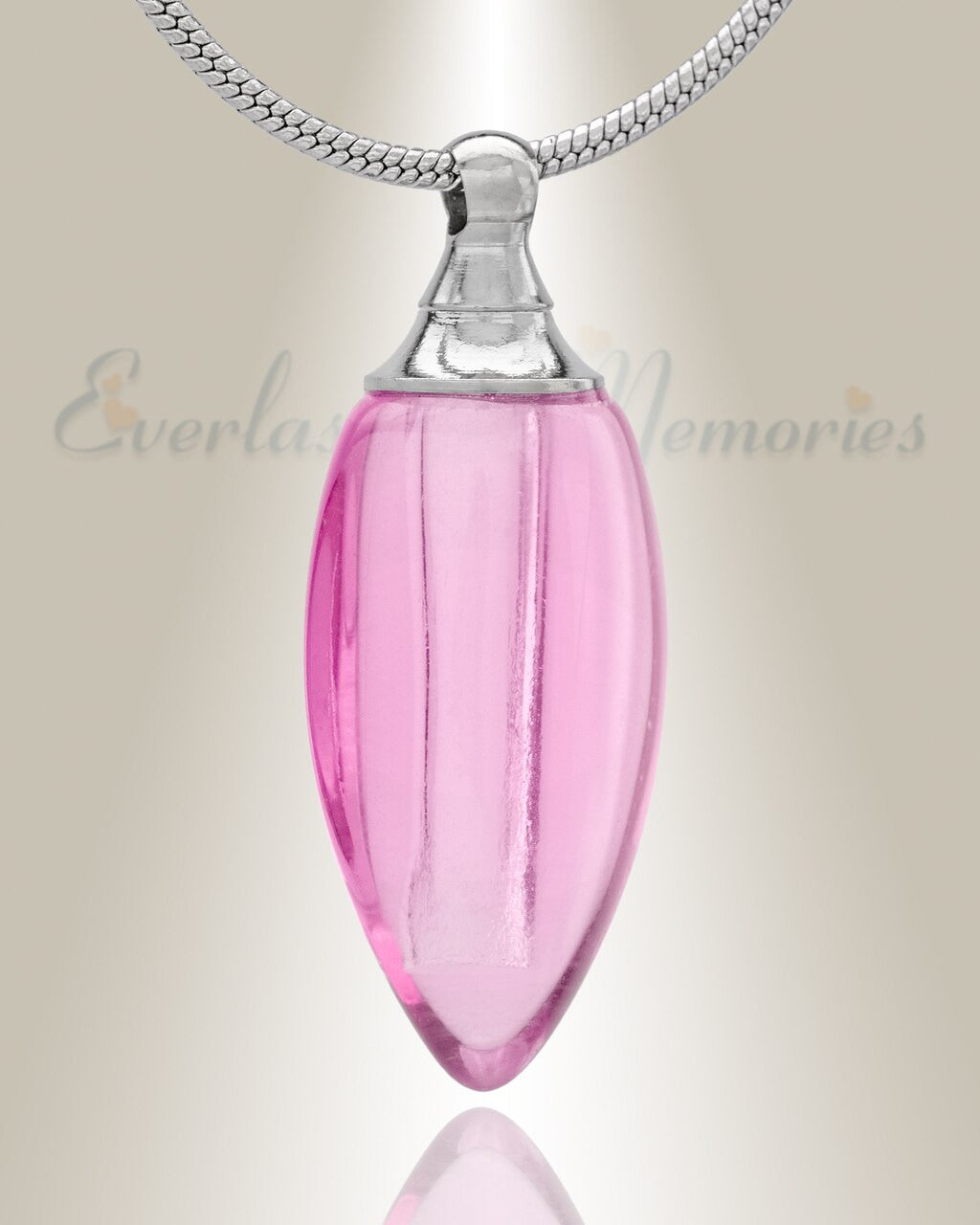 Glass Locket Pink Tears Cremation Jewelry