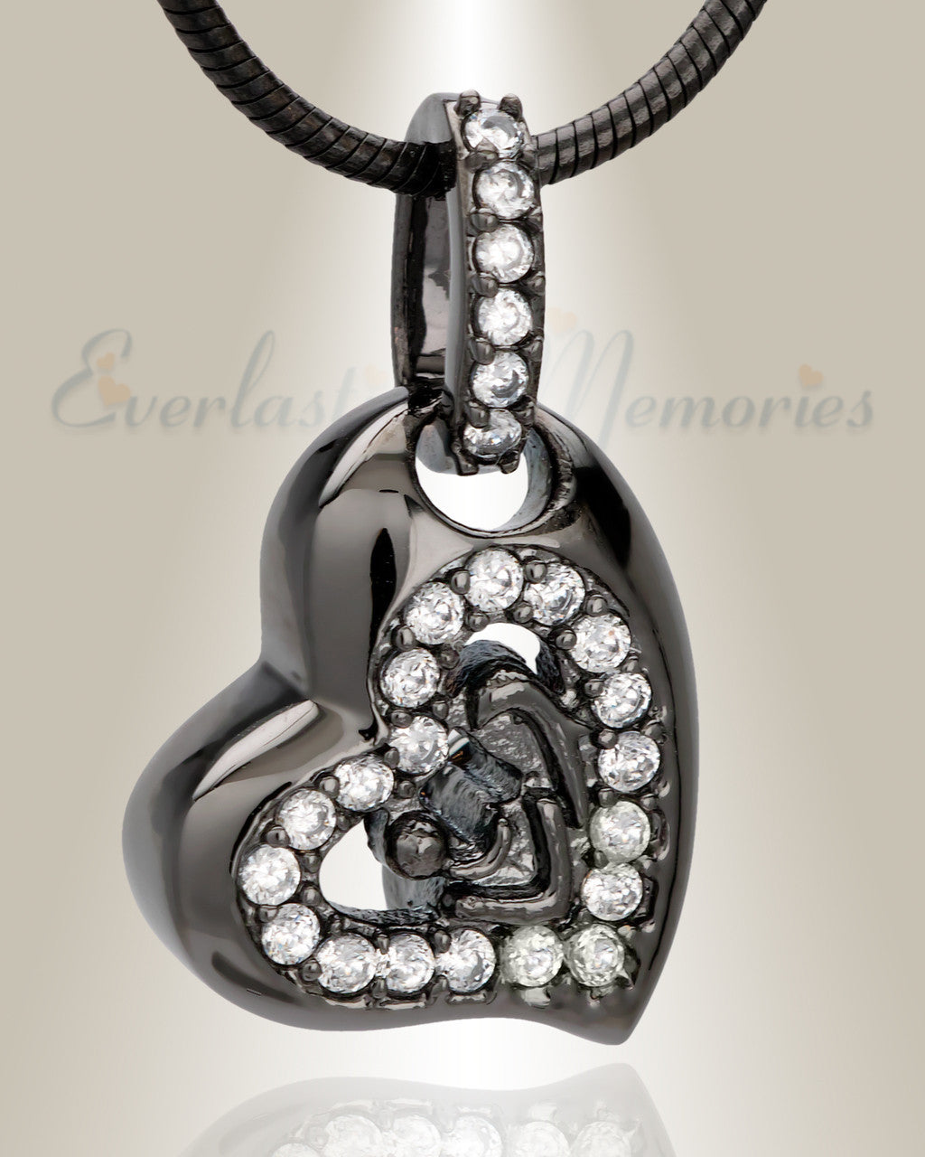 Black Cherish Cremation Jewelry