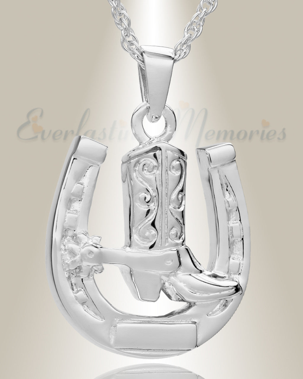 Sterling Silver Giddy Up Cremation Urn Keepsake