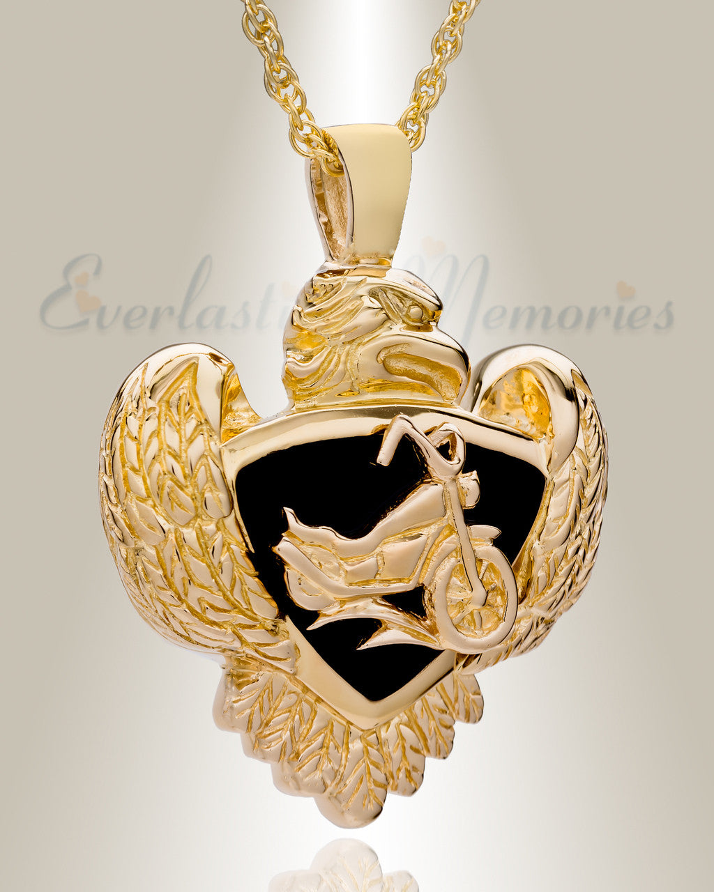 Gold Plated Night Rider Cremation Keepsake