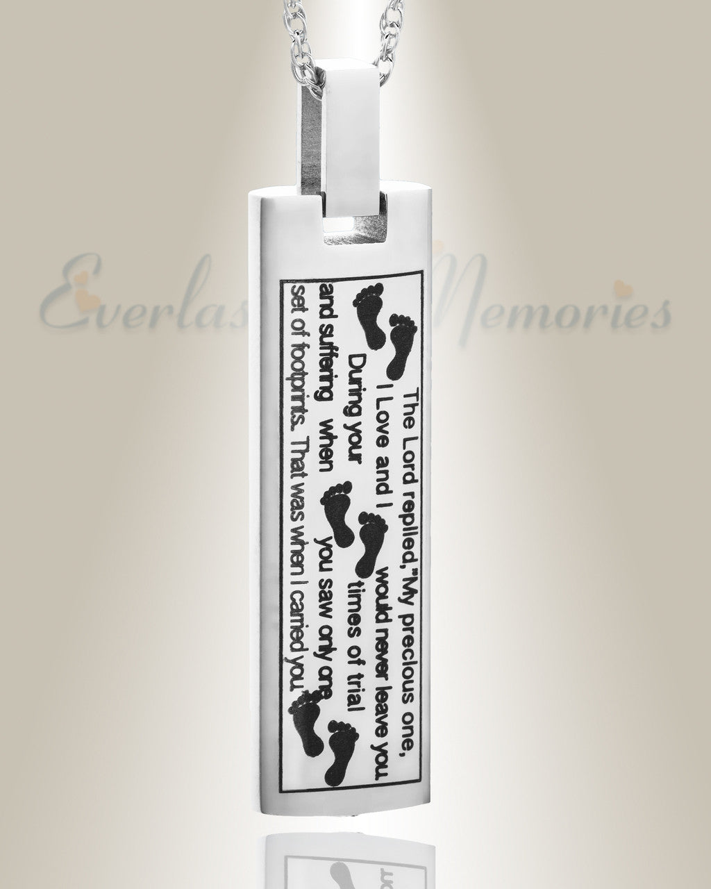 Stainless Steel Religious Cylinder Urn Keepsake