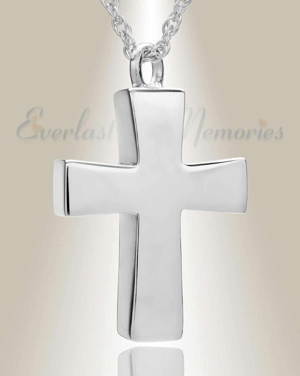 Sterling Silver Parchment Cross Cremation Keepsake