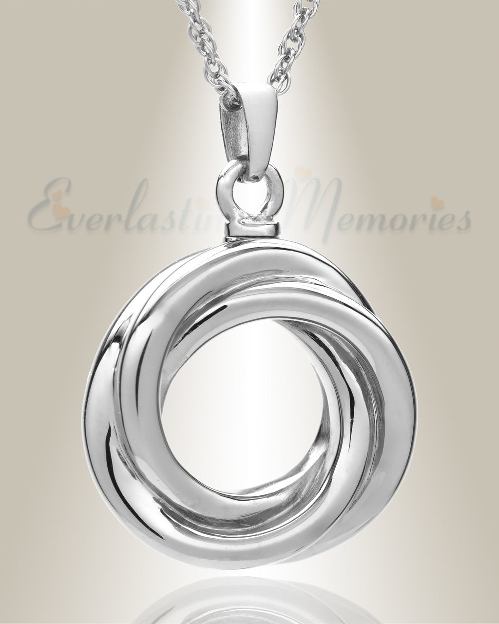 Sterling Silver Ringed Eternity Urn Necklace