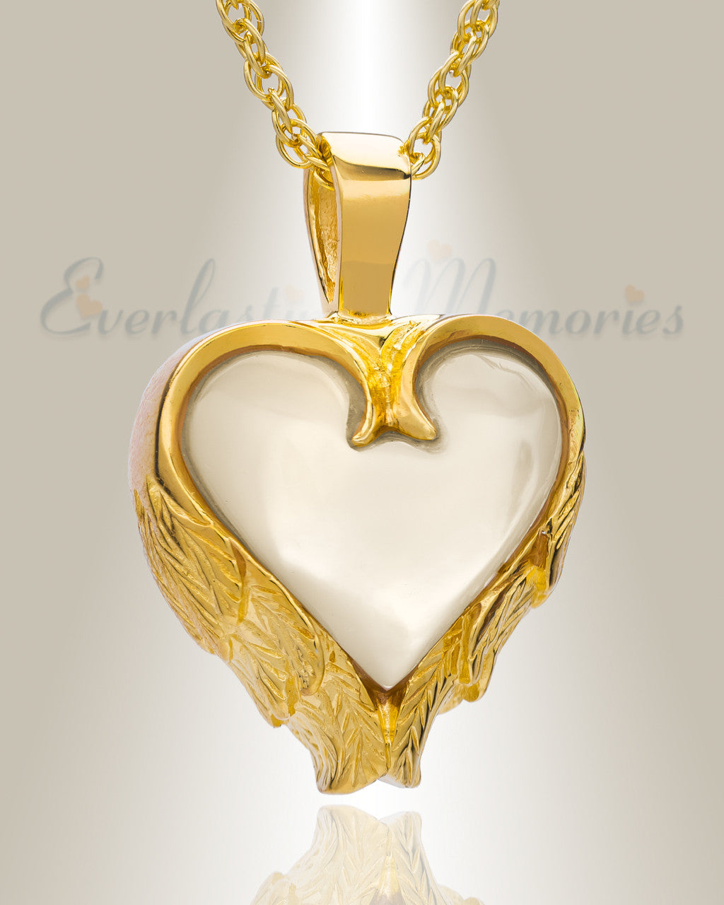 Gold Plated Innocent Heart Funeral Jewelry