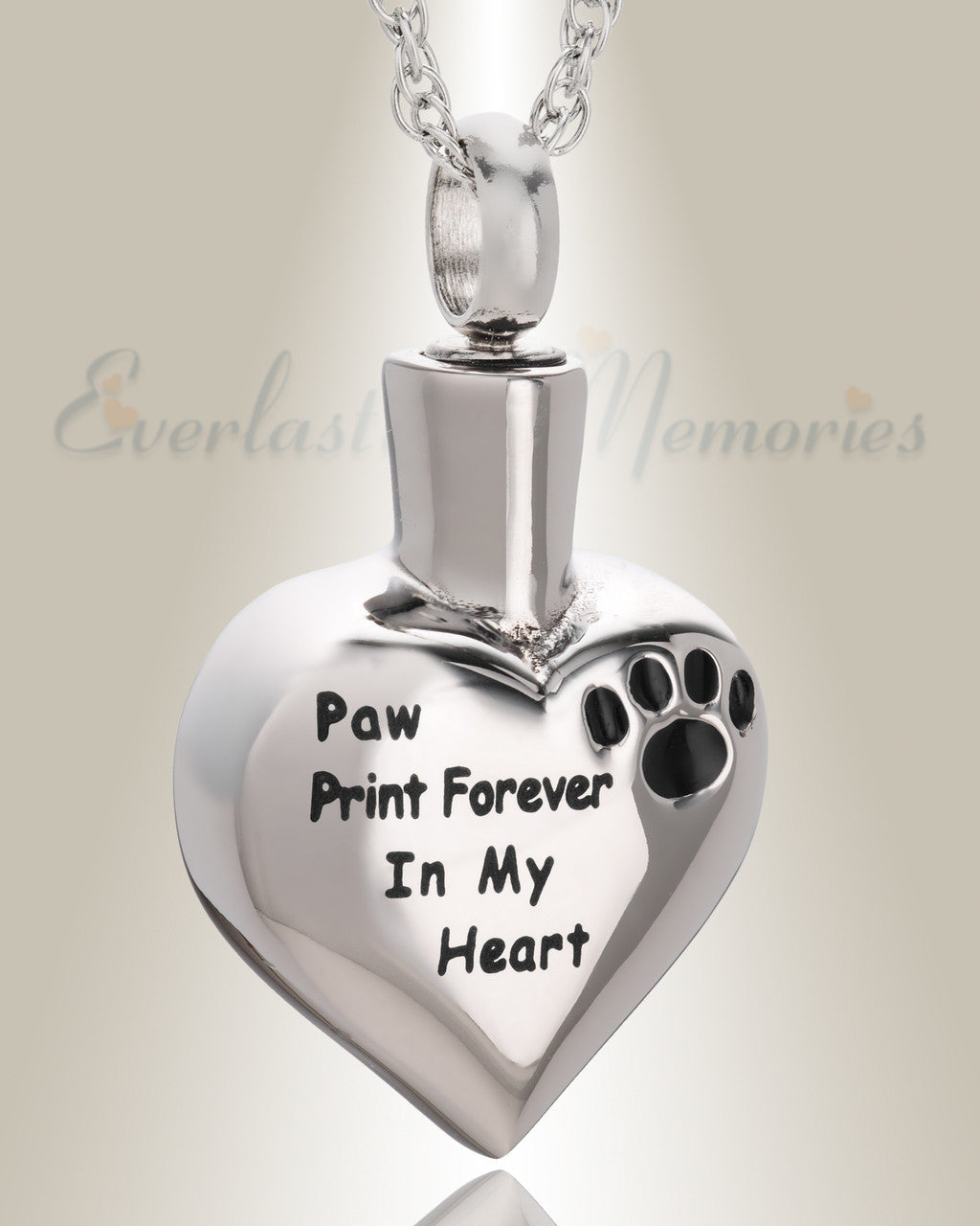 Stainless Steel Stamped Heart Pet Pendant Keepsake