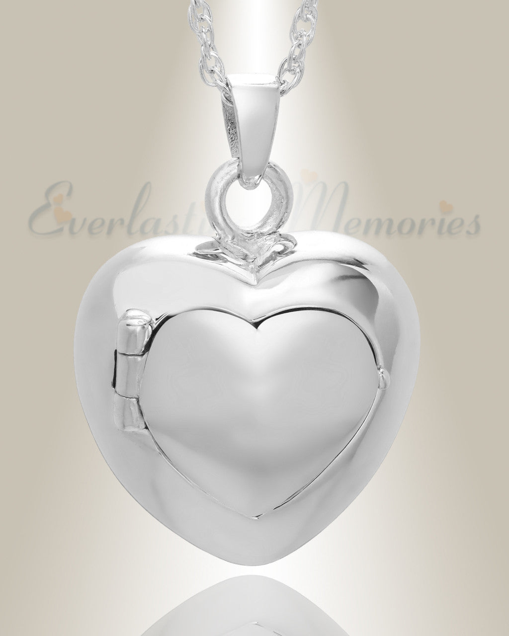 Sterling Silver Purity Heart Funeral Jewelry