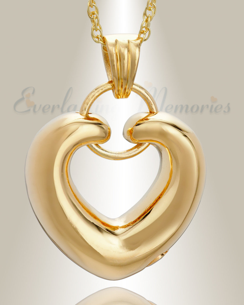 14K Plated Loyalty Heart Jewelry Urn