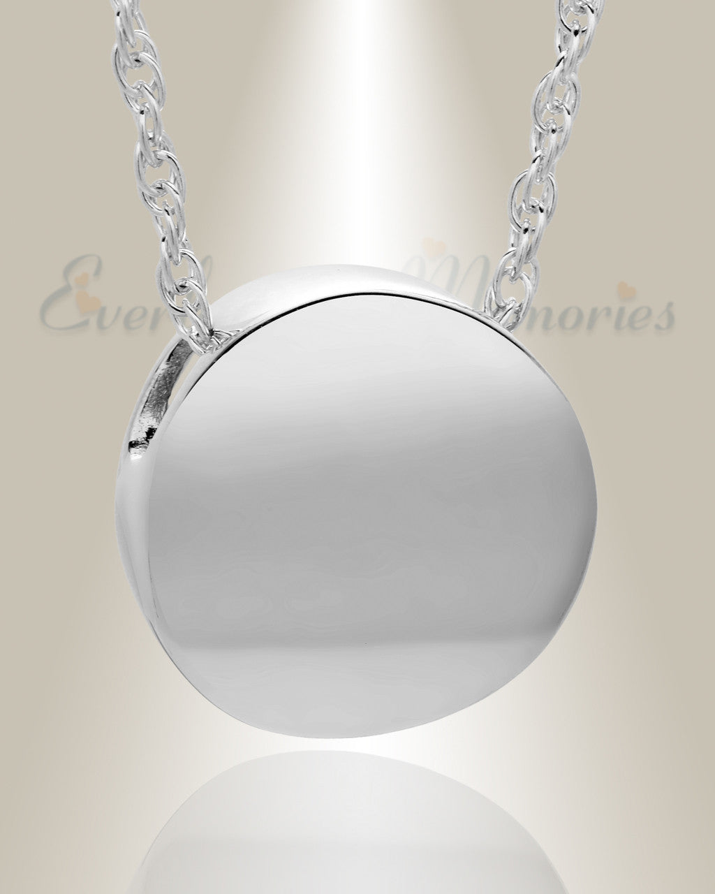 Silver Beach Round Urn Necklace