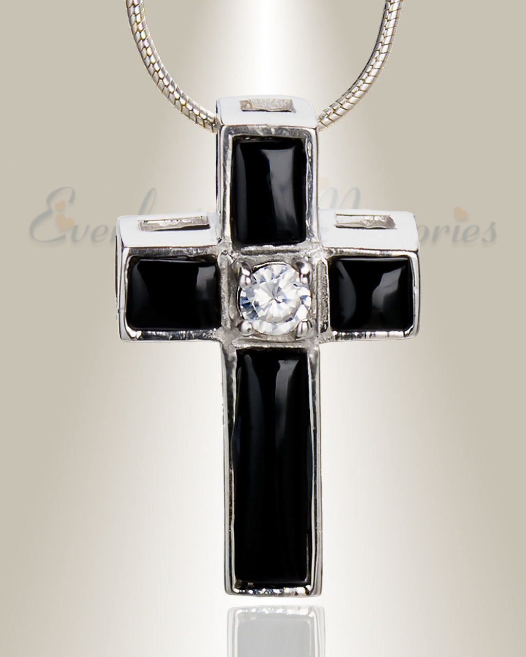 Ebony Cross Memorial Jewelry