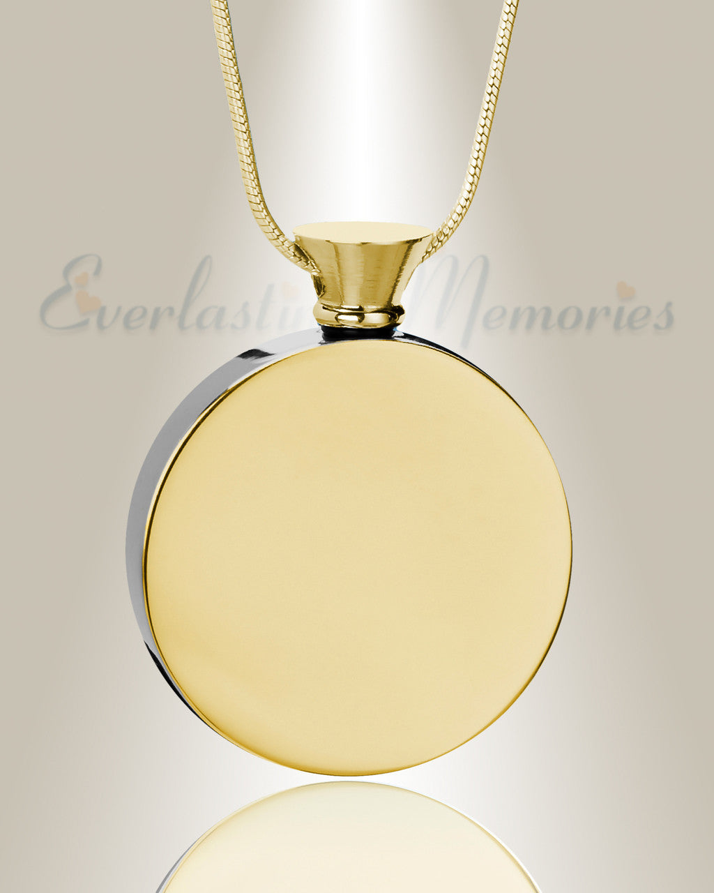 Gold Plated Circle of Life Urn Pendant