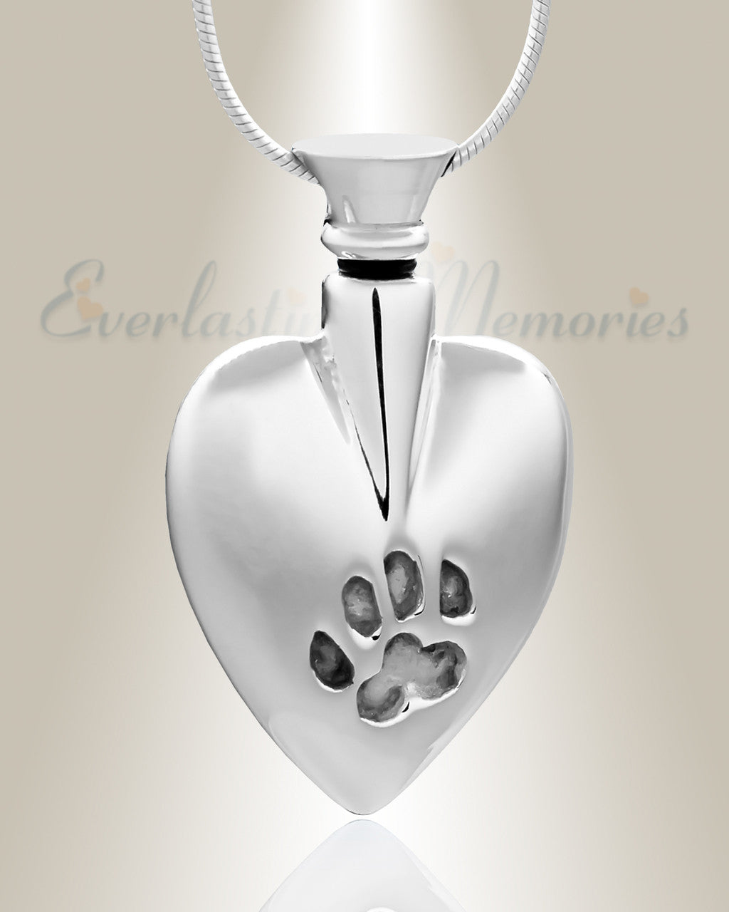 Silver In My Heart Cremation Jewelry