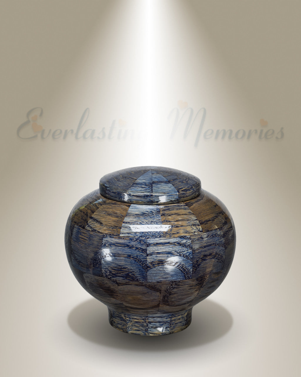 Peony Urn in Blue-Keepsake