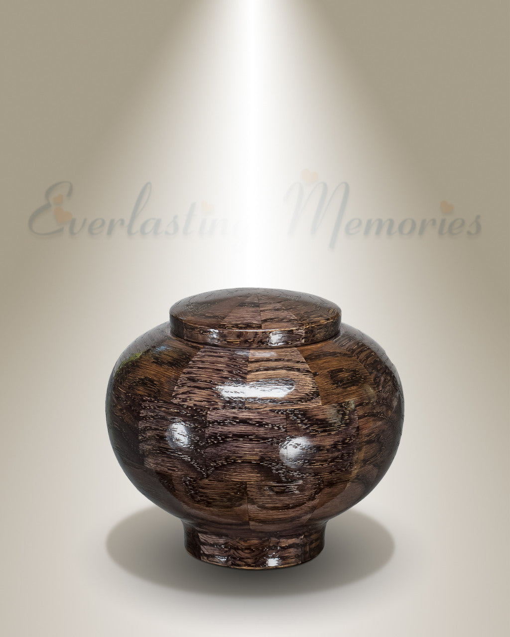 Peony Urn in Black-Keepsake
