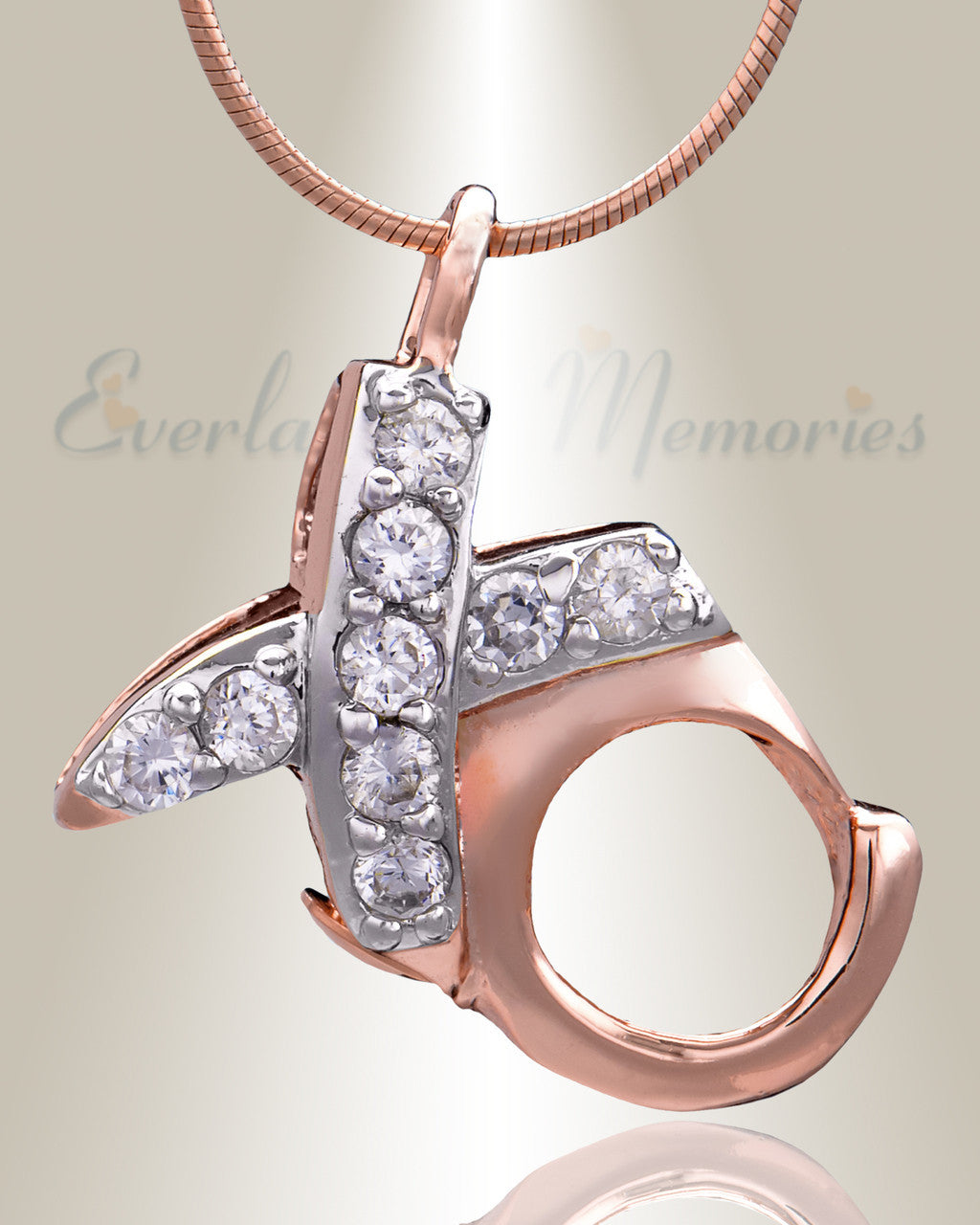 Rose Gold XO Cremation Jewelry