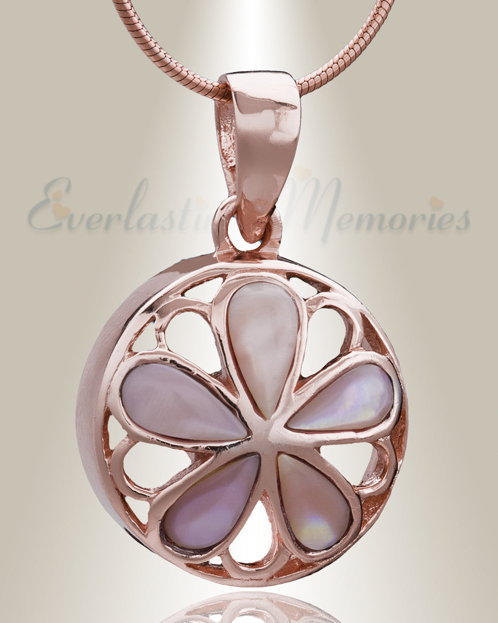 Rose Gold Blooms Cremation Jewelry
