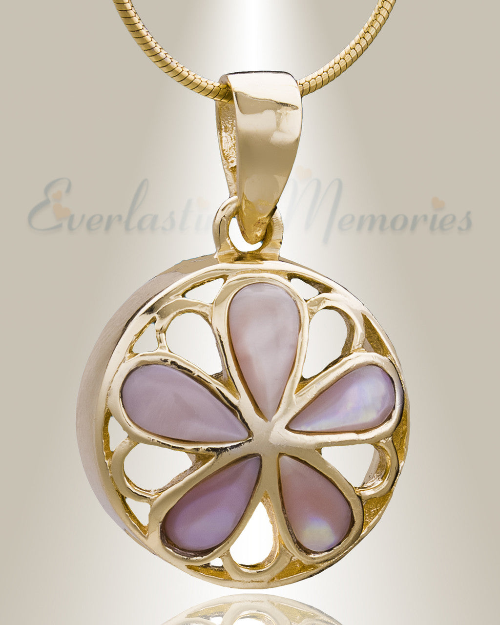 Gold Plated Blooms Cremation Jewelry