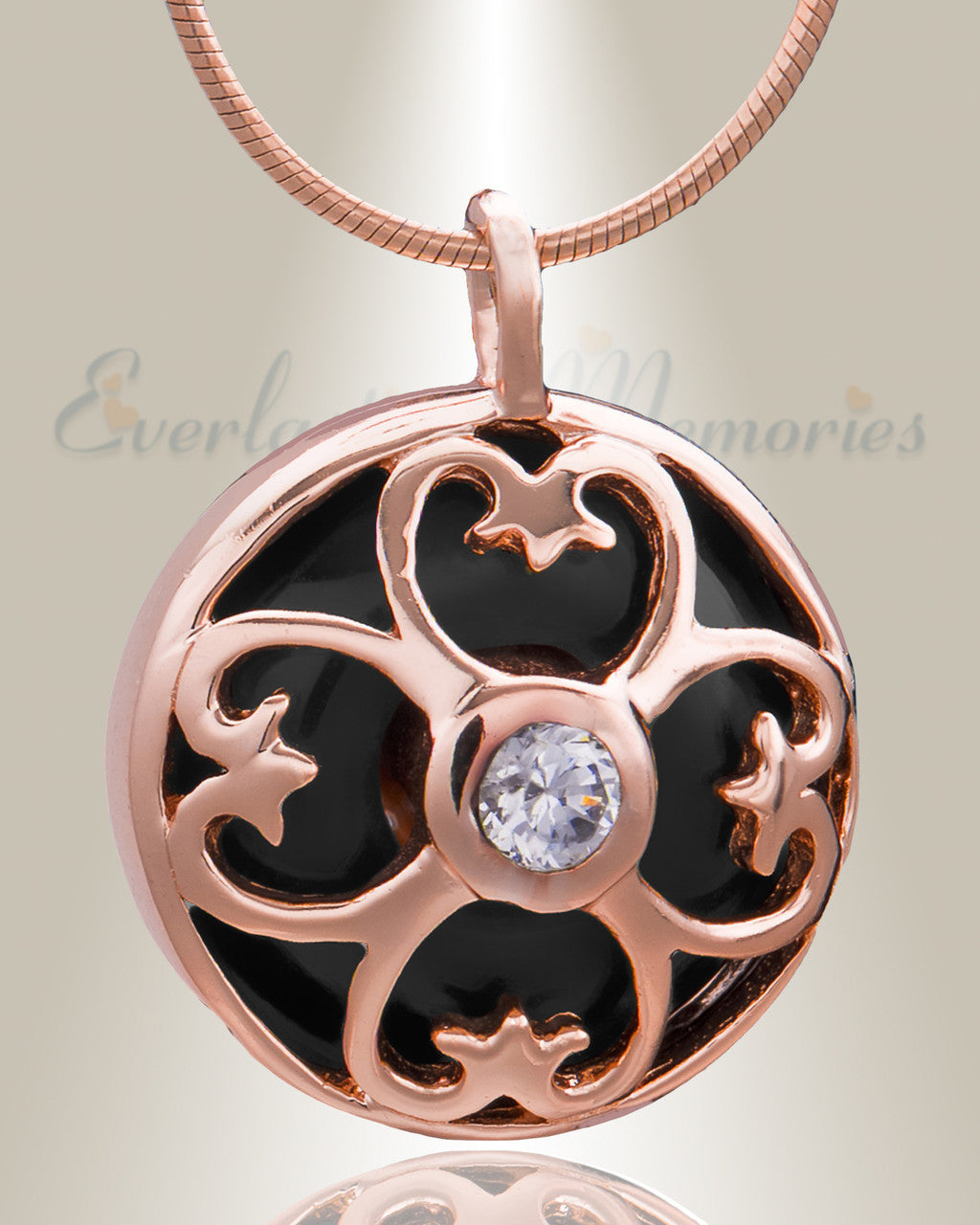 Rose Gold Gentle Night Cremation Jewelry