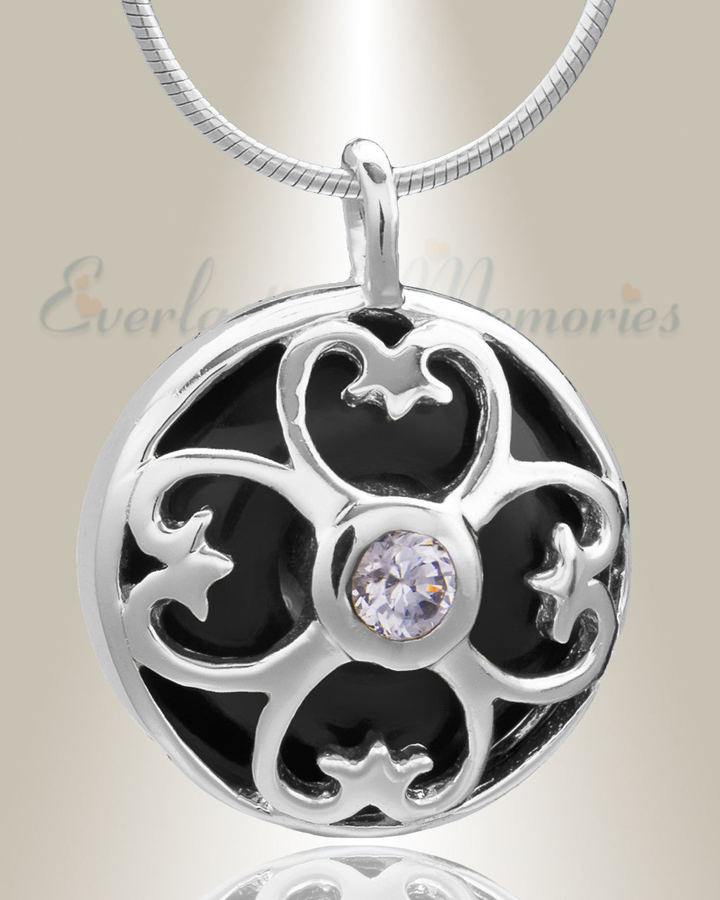 Silver Gentle Night Cremation Jewelry