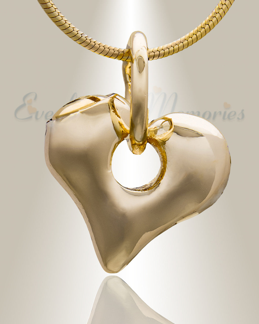 Gold Plated Keeper Heart Cremation Jewelry