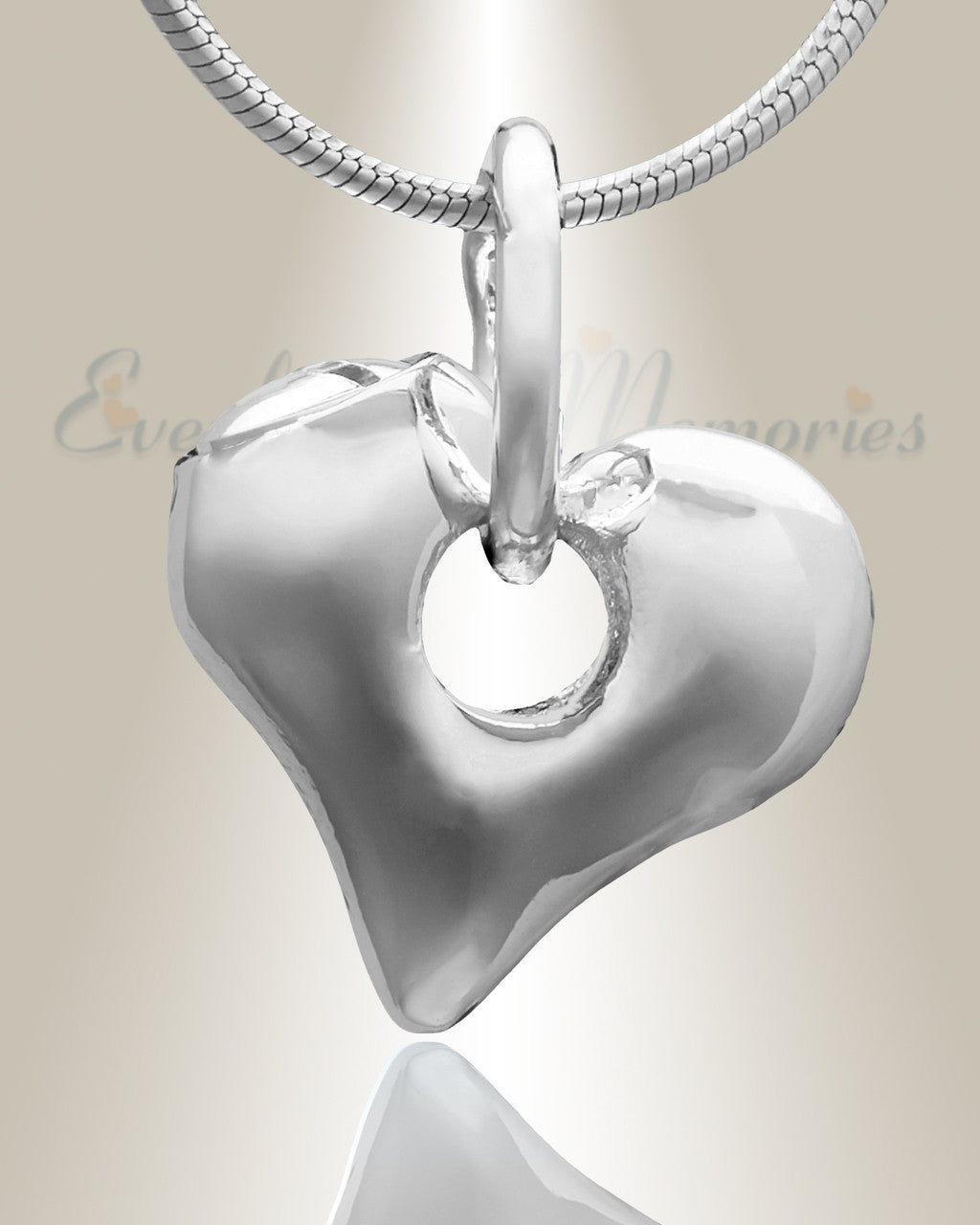 Silver Keeper Heart Cremation Jewelry