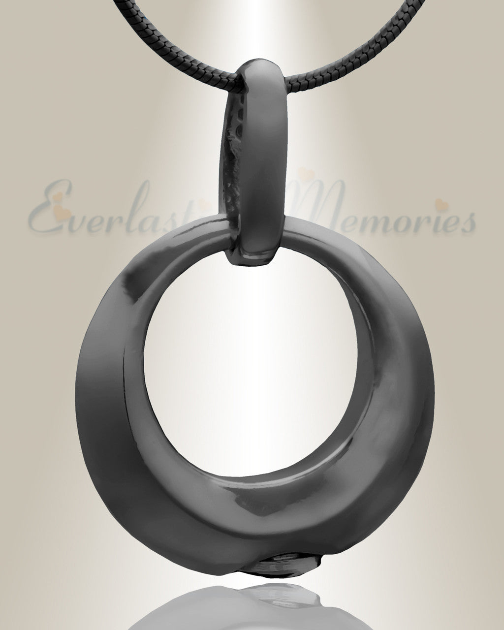 Black Encircle Cremation Jewelry