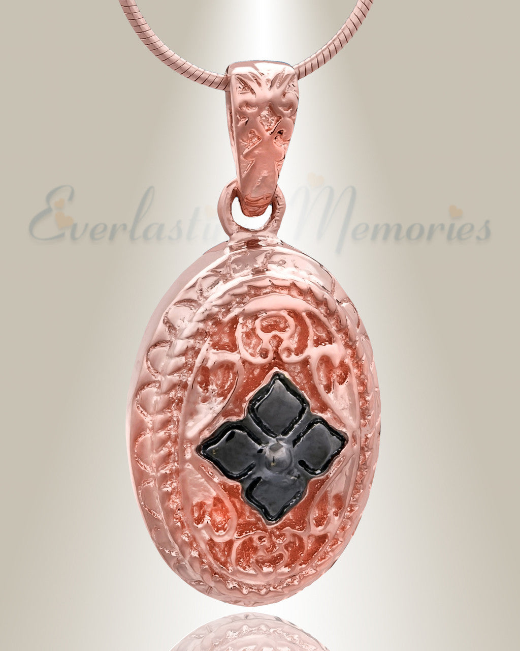 Rose Gold Eternal Round Cremation Jewelry
