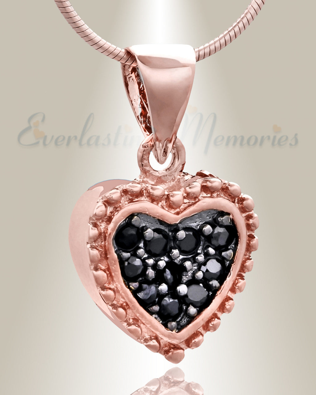 Rose Gold Merry Heart Cremation Jewelry