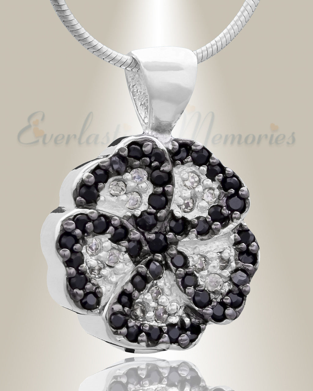 Silver Pansy Cremation Jewelry