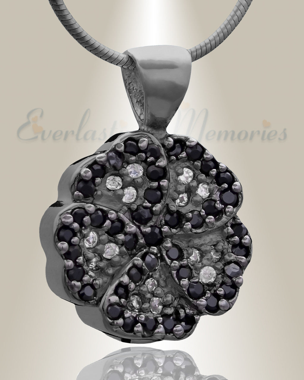Black Pansy Cremation Jewelry
