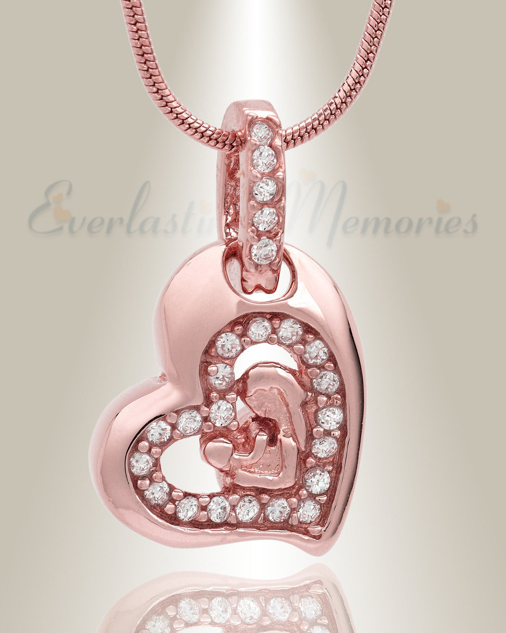 Rose Gold Cherish Cremation Jewelry