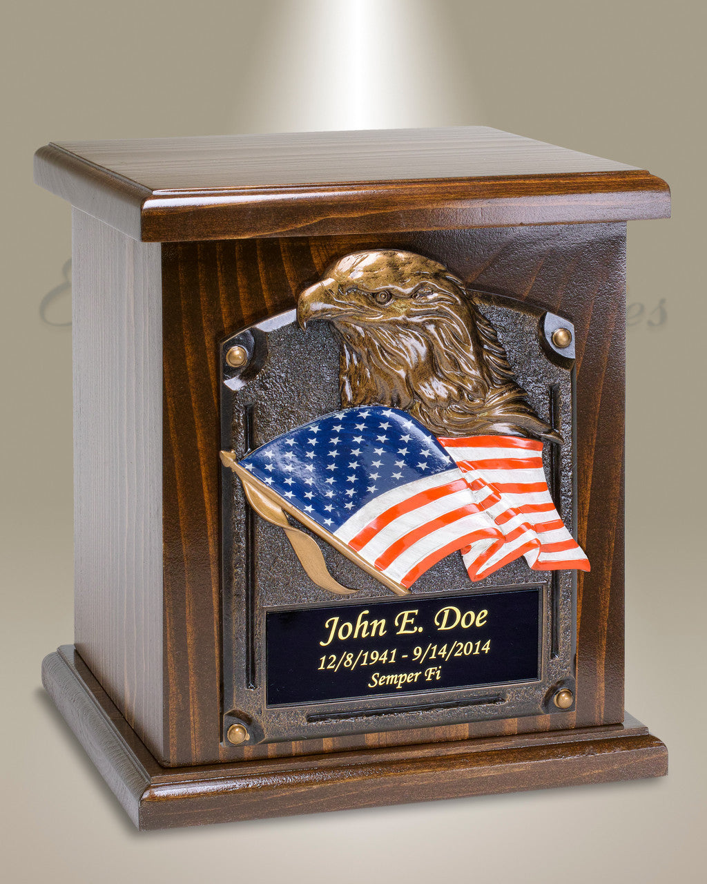 American Flag and Eagle Cremation Urn