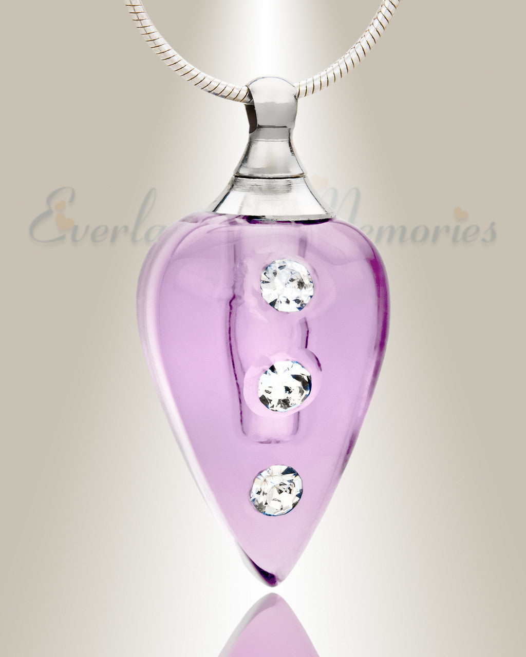 Glass Locket Violet Merriment Keepsake Pendant